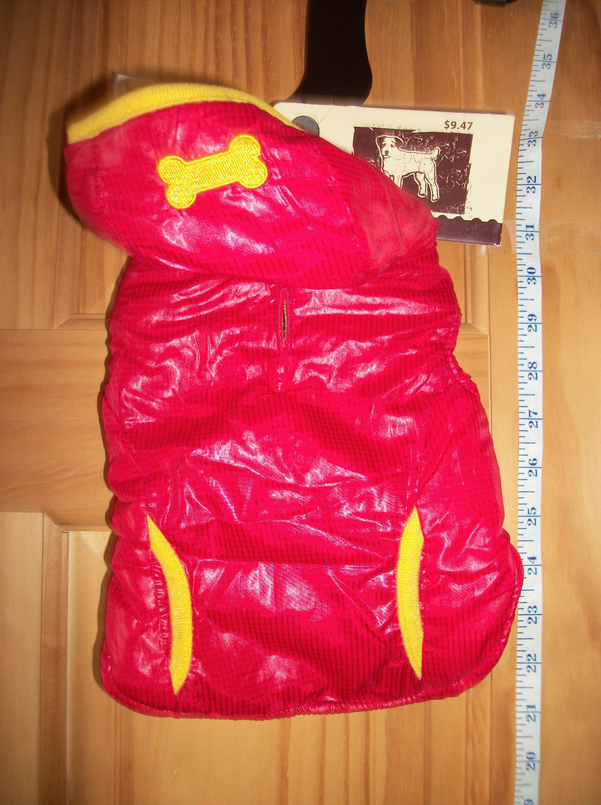 Primary image for Pet Gift Dog Clothes XS Hood Jacket Outfit Coat Solid Red Canine Animal Playsuit