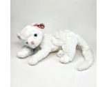 TY 2002 BEANIE STARLETT WHITE KITTY CAT STUFFED ANIMAL PLUSH W/ BLUE BOW... - $37.05