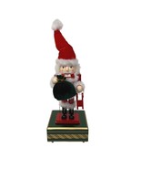 Vintage Wooden Musical Nutcracker We Wish You a Merry Christmas Moving P... - $535.15 MXN
