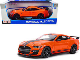 2020 Ford Mustang Shelby GT500 Orange w Black Stripes Special Edition 1/18 Dieca - £45.30 GBP
