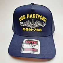 USS Hartford SSN-768  Mesh Snapback Cap Hat Navy Blue Boat Submarine Ship - £11.64 GBP