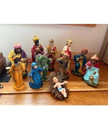 Vintage Lot of Hollow Ceramic Plastic Nativity Scene King Baby Jesus Mar... - £8.71 GBP