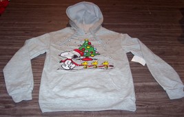 Women&#39;s Teen P EAN Uts Snoopy Christmas Tree Hooded Sweatshirt Xs New w/ Tag - £23.30 GBP