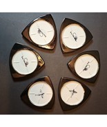 Sierra Madre S&amp;R MCM California Pottery Fly Fishing Black Gold Coaster S... - $127.87