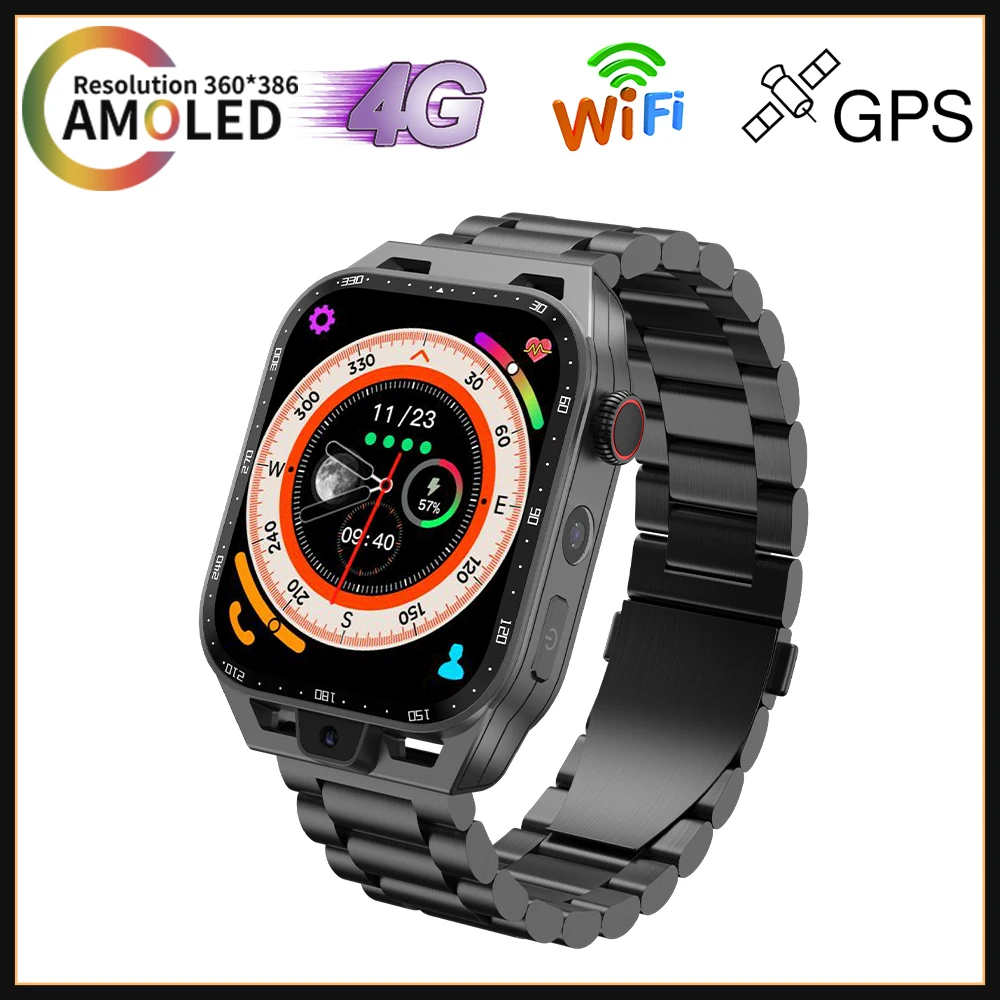 4G+64G Smartwatch for Men Women Google Play Store GPS Bluetooth WIFI And... - £134.80 GBP