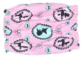 Dog Snood-Pink White Dotted Posh Pups Framed Silhouettes Cotton-Puppy REGULAR - £9.63 GBP