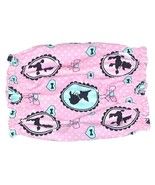 Dog Snood-Pink White Dotted Posh Pups Framed Silhouettes Cotton-Puppy RE... - £9.45 GBP