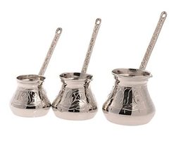 LaModaHome Handmade Turkish Arabic Greek Silver Color Serving Ethnic Design Coff - £51.36 GBP