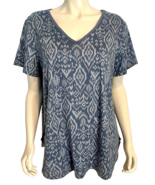 CuddlDuds Blue V Neck Short Sleeve top Size XL - $19.53 CAD