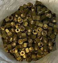 6lb Bag of Compression Fitting Hex Nuts 10mm L 11mm W 5mm ID 8mm Thread - $43.99