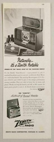 1948 Print Ad Zenith Portable Trans-Oceanic Short Wave Radios Chicago,IL - £9.33 GBP