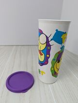 Tupperware Disney Pooh Tigger Plastic Tumbler Cup Purple Lid 16 oz - $10.88