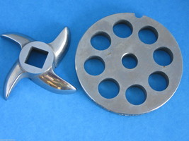 #8 x 1/2&quot; DISC PLATE &amp; KNIFE Meat Grinder Grinding SET *Stainless Steel* - $24.26
