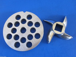 #12 x 3/8&quot; PLATE &amp; SWIRL KNIFE S/S Meat Grinder Grinding SET - $28.18