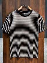 Men&#39;s Full Size Round Neck Contrast Striped T-Shirt Plus Size - $14.84