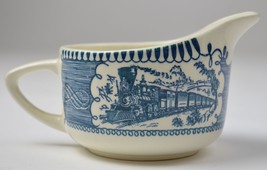 Royal Currier &amp; Ives Blue Pattern Creamer Collectible Home Decor China Train - £7.66 GBP