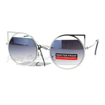 Kitty Cat Round Cat Eye Sunglasses Thin Metal Frame Women/Girls - £7.78 GBP
