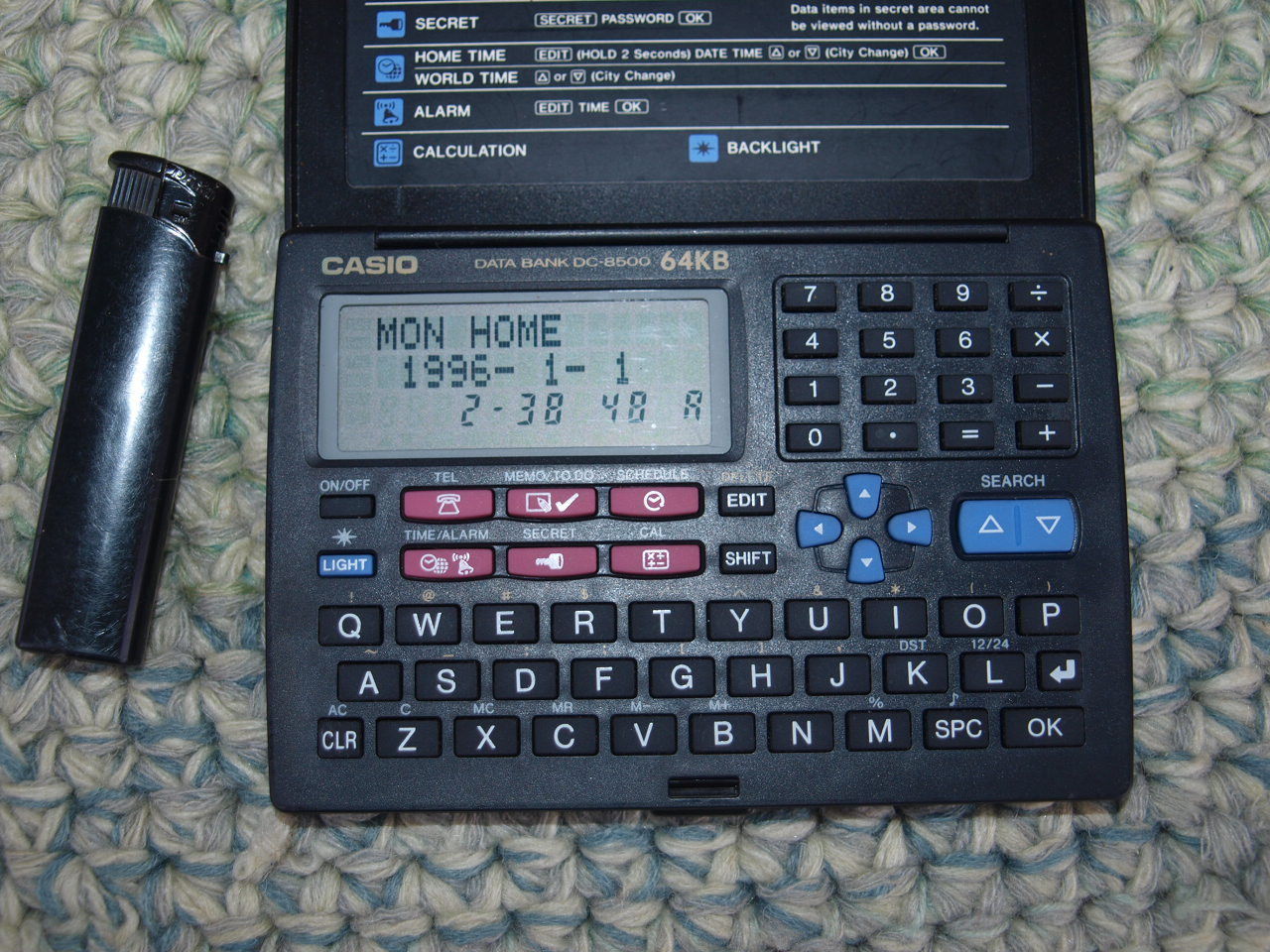 L260 VINTAGE CASIO DATA BANK DC-8500 ORGANIZER - $14.84