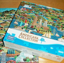 Jigsaw Puzzle 500 Pieces NY Empire State Statue Of Liberty Americana Complete - £10.09 GBP