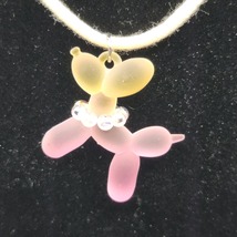 Balloon Dog Necklace - Yellow and Pink - $2.00