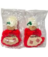 Hallmark Vintage Mrs Santa code QX1251 1970s Christmas Yarn Ornament NEW/Sealed - $499.51 MXN