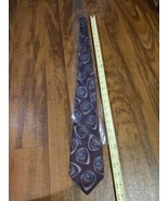 Vintage new old stock Men&#39;s Tie   eggplant purple, teal - £7.77 GBP