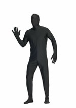 Invisible Man Halloween Costume Corp Men&#39;s Super Skins Zentai Bodysuit Black LG - £14.31 GBP