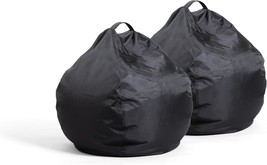 Black Smartmax, Two-Foot Teardrop Bean Bag Chairs, Big Joe Classic, Set ... - $84.75