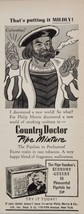 1947 Print Ad Country Doctor Tobacco Pipe Mixture Columbus Smoking a Pipe - £7.88 GBP