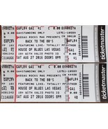 Lot of 2 Back to the 80&#39;s House of Blues Las Vegas Souvenir Tickets - $93.29 MXN