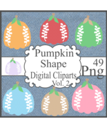 Pumpkin Shape Digital Cliparts Vol. 2 - $37.17 MXN