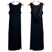VTG 310 For SHOX Womens 11 Drape Maxi Dress Black Formal Dressy Gala USA - £34.70 GBP