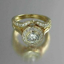 Anello di fidanzamento da donna con diamante a taglio rotondo da 2 ct con... - £84.65 GBP