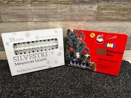 Santalite &amp; Silvestri Vintage Lot of 2 Boxes of 35 Christmas String Lights -L4 - £11.46 GBP