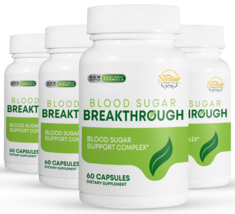 4 Pack Blood Sugar Breakthrough, blood sugar support-60 Capsules x4 - £98.96 GBP