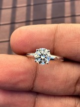 Solitaire Engagement Ring 1.00 Ct Lab Grown CVD Diamond F/G VS1-2 14k WH... - $499.00