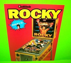 Rocky Pinball FLYER Original NOS 1982 Game Art Sylvester Stallone Rare Vintage - £34.05 GBP