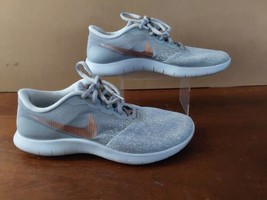 Nike Womens Flex Contact Gray Rose Gold Running Shoes Sneakers Size 7 908995-006 - £25.51 GBP
