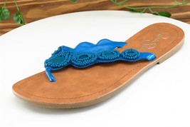 Jessica Simpson Sz 9 M Blue Flip Flop Synthetic Women Sandals - £15.62 GBP