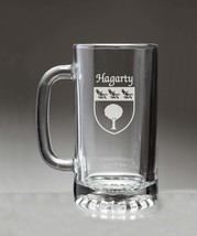 Hagarty Irish Coat of Arms Glass Beer Mug (Sand Etched) - £23.03 GBP