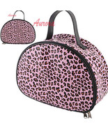 Pink Leopard Animal Print Make Up Tool Cosmetic Holder Travel Case Organ... - £23.94 GBP