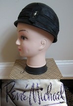 AUTHENTIC VINTAGE Designer RENE MICHAEL Mod Hat 1960&#39;s box Saks GREAT CO... - £28.28 GBP