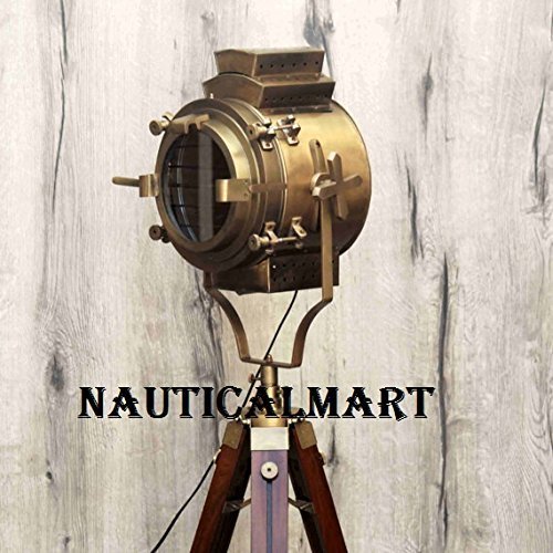 Antique Victorian Style Tripod Floor Nautical Living Room Lamp Corner Br... - $185.22
