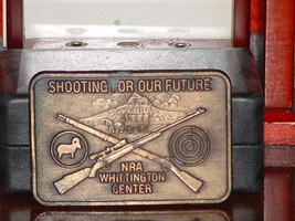 NRA Shooting For Our Future Brass Metal Belt Buckle - £7.17 GBP