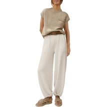 Women&#39;S Two Piece Outfits Sweater Sets Knit Pullover Tops And Casual Pants Track - £67.64 GBP