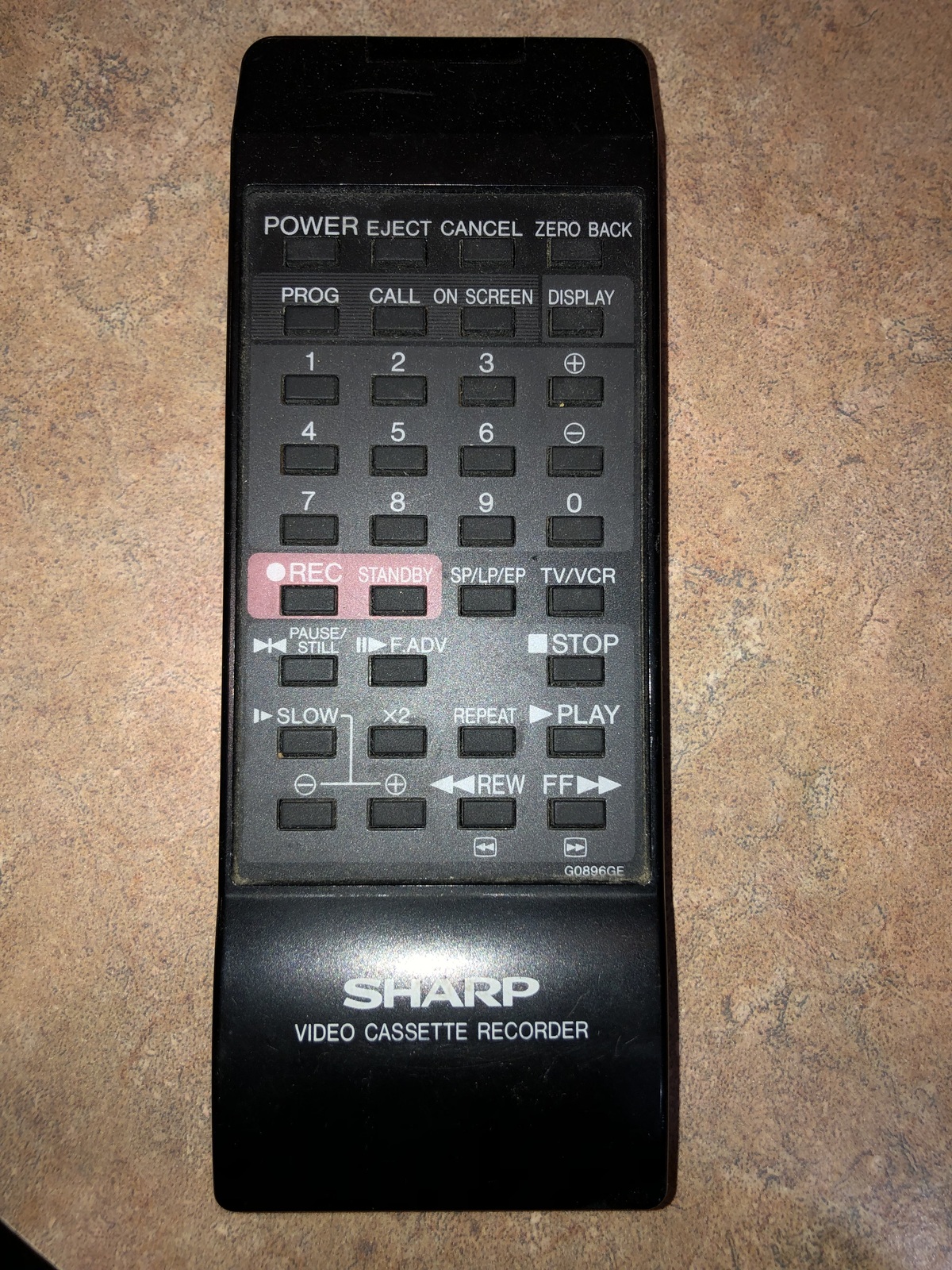 Sharp G0896GE VCR Remote Control - $1.95
