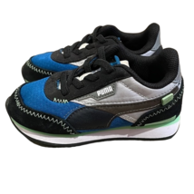 Puma Future Rider City Attack Black Blue Sneakers Toddler 8 374774-02 At... - $15.00