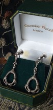 Antique Vintage Early Victorian 1840-s Screw Back Silver Earrings - Rare! - £70.17 GBP