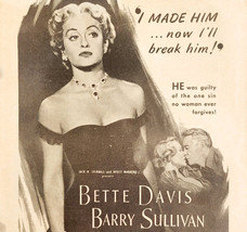 1951 Payment On Demand Movie Advertisement Bette Davis Barry Sullivan DWY12 - $551.60 MXN