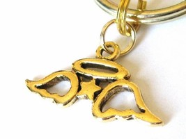Gold Pair of Angel Wings Key Chain with Wings, Star, and Halo Charm - £7.11 GBP